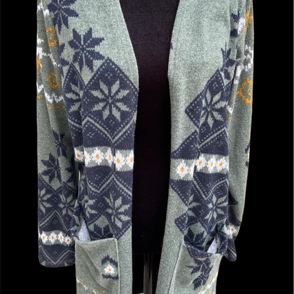 Hailey & Co western wear open front cardigan women's size M